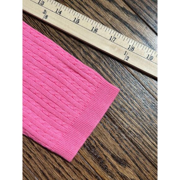 Lauren Ralph Lauren Sweater Womens Large Pink Cable Knit Classic Fit Preppy NWT - Picture 5 of 8